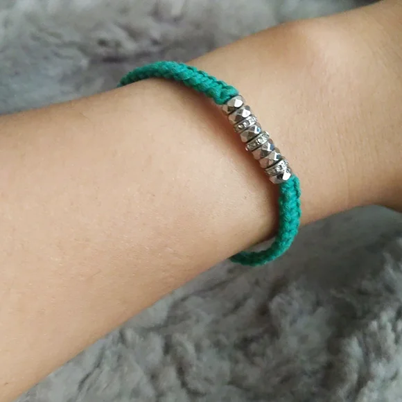 Fossil green braided bracelet - Picture 3 of 4